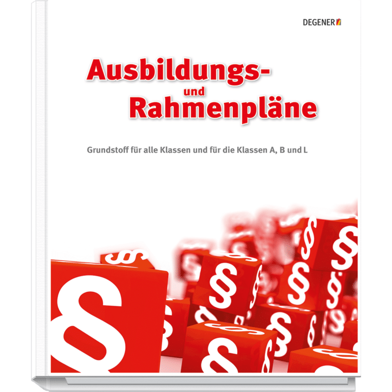 Set Ausbildungs- / Rahmenpläne Grundstoff Und Klassen A / B / L ...