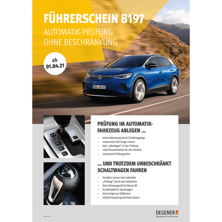 Poster A1 Führerschein B197 » DEGENER Verlag Onlineshop