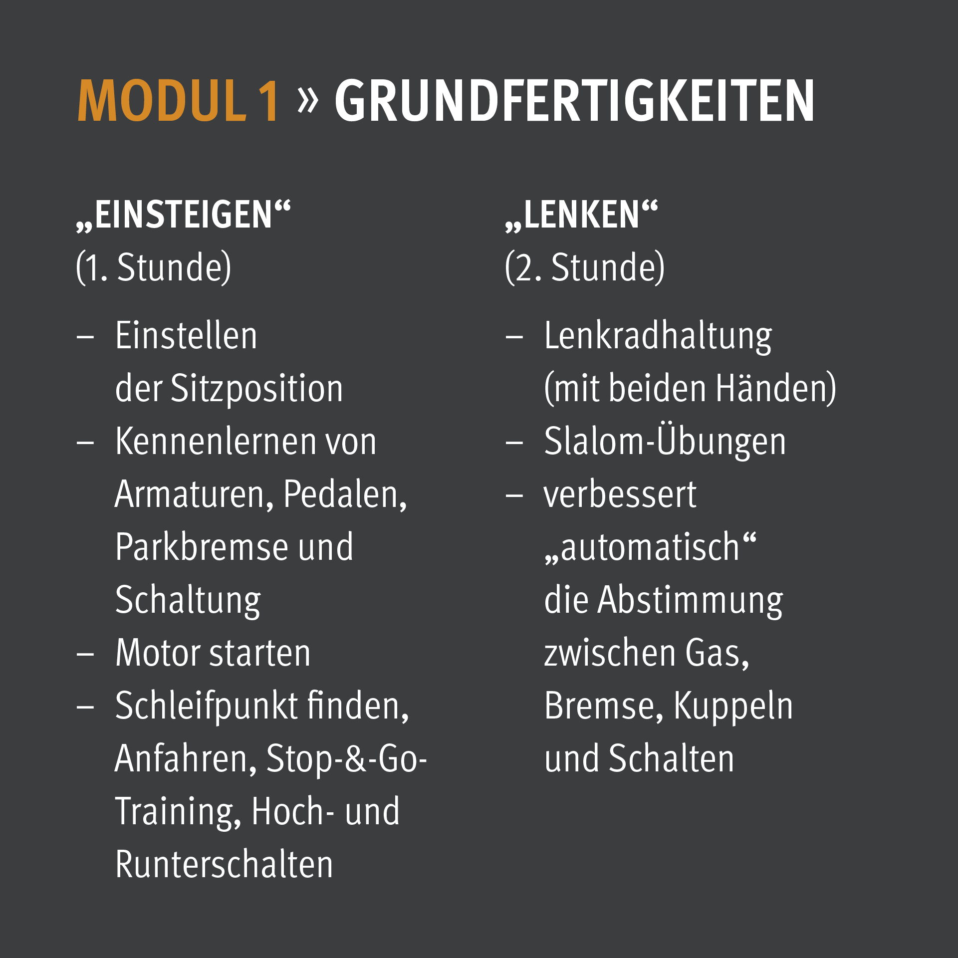 Modul 1 - Grundfertigkeiten